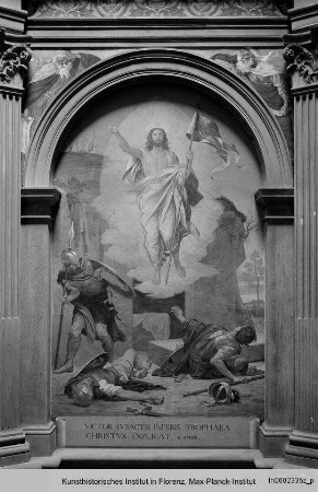 Kapellenausmalung mit Szenen aus dem Leben Christi und den vier Evangelisten : Die Auferstehung Christi