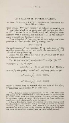 On fractional differentiation.