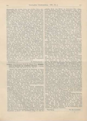 109-110 [Rezension] Lechler, Gerh. Victor, Urkundenfunde zur Geschichte des christlichen Altertums