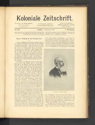 No. 20. Leipzig, 27. September 1900. 1. Jahrgang.