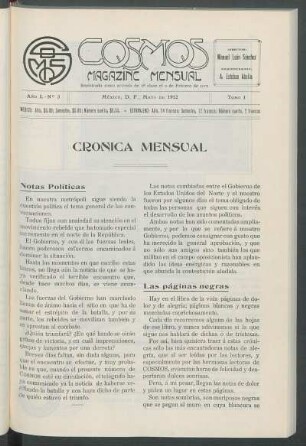 Crónica mensual