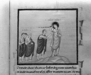 Codex Egberti — Christus und der ungläubige Thomas, Folio 93recto
