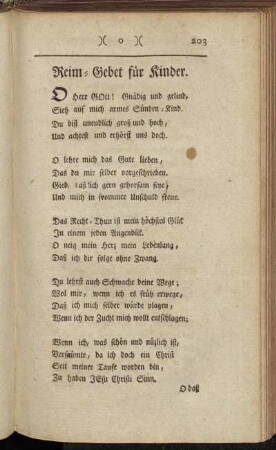 Reim-Gebet für Kinder.