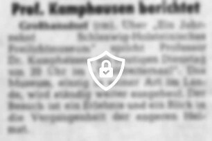 Prof. Kamphausen berichtet