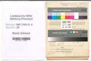 Entnazifizierung Edmund Brand , geb. 06.02.1888 (Buchhalter)