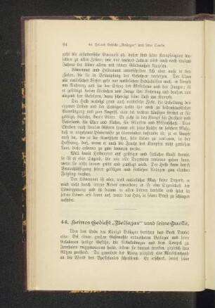 44. Heines Gedicht "Belsazar" und seine Quelle.
