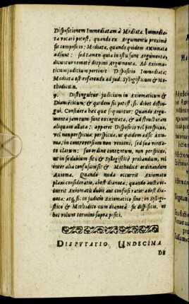Disputatio Undecima De Axiomate in genere.