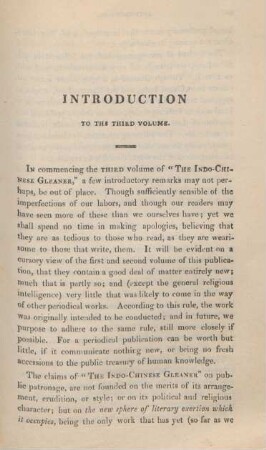 Introduction to the third volume