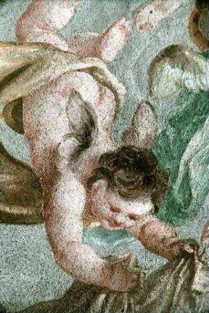 Der Leichnam der heiligen Katherina wird von Engeln zum Berg Sinai getragen