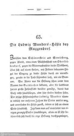 63. Die Ludwig Wunders-Höhle bei Muggendorf
