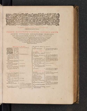 Index Constitutionem Novellarum