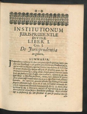 Cap. I. De Iurisprudentia in genere.