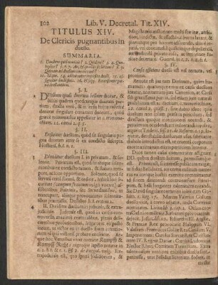 Titulus XIV. De Clericis pugnantibus in duello