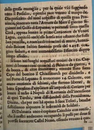 Copia di lettera Venetia 11. Agosto 1687