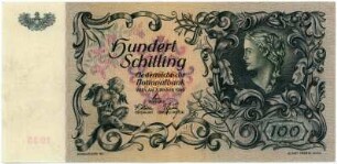 Geldschein, 100 Schilling (ATS), 3.1.1949