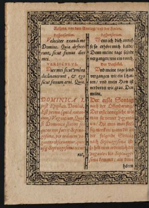 Dominica I. post Epiphan. Domini. Der erste Sontag nach der Offenbarung ...