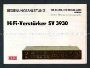 Bedienungsanleitung zum HIFI Verstärker (SV 3930)