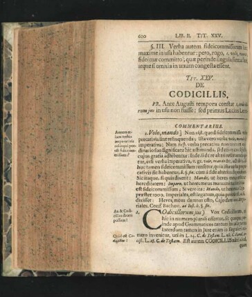 Tit. XXV. De Codicillis.