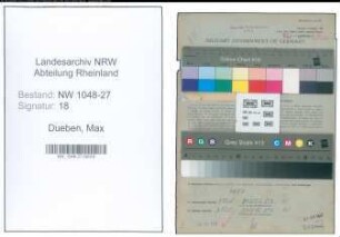Entnazifizierung Max Dueben , geb. 26.05.1891 (Beamter)