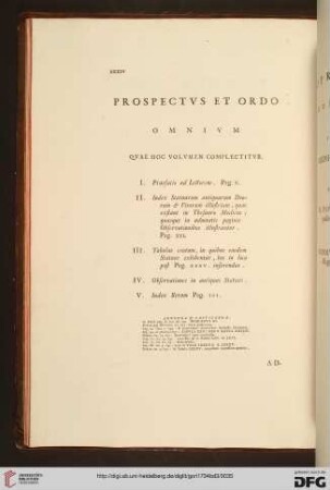 Prospectus et ordo omnium