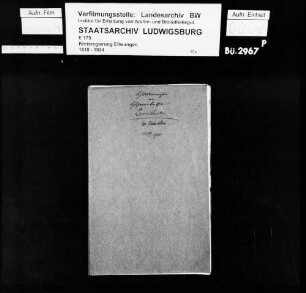 Schuldenwesen der Teilgemeinden Ermershausen und Sichertshausen, Gesamtgemeinde Niederstetten