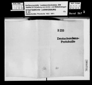 Protokolle des Deutschordensamts Neuhaus mit zahlreichen Beilagen