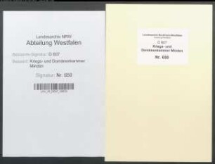Amt Petershagen - Vogtei Börde - Bauerschaft Hahlen: Unterlagen der Revisionskommission - Band 1