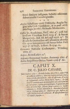 Caput X. De C. Julio Caesare