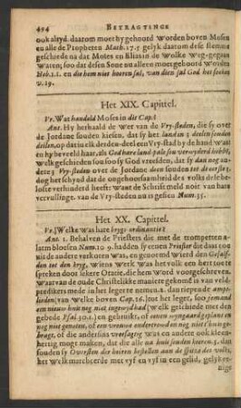 Het XX. Capittel