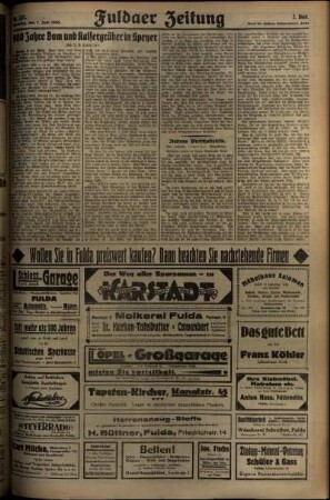 Zweite Ausgabe vom Samstag, den 07. Juni 1930.