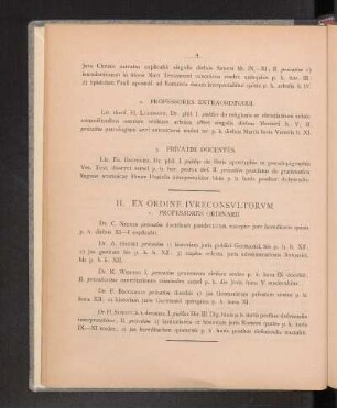II. Ex Ordine Ivreconsvltorvm