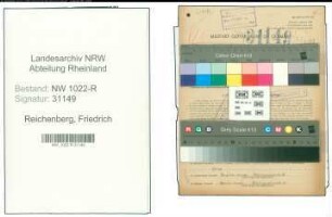 Entnazifizierung Friedrich Reichenberg , geb. 25.04.1921 ()
