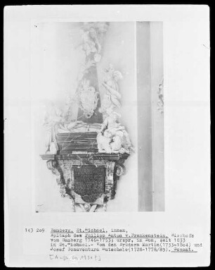 Epitaph des Philipp Anton von Frankenstein (Bischof von Bamberg)