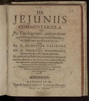 De Ieiuniis Commentariola