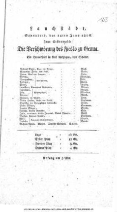 Die Verschwörung des Fiesko zu Genua
