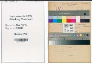 Entnazifizierung Willi Giesen , geb. 31.05.1919 (Kaufmaennischer Angestellter)