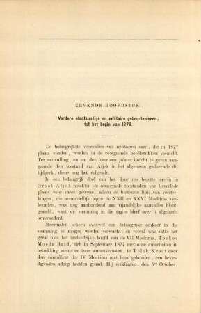 Zevende hoofdstuk. Verdere staatkundige en militaire gebeurtenissen, tot het begin van 1878