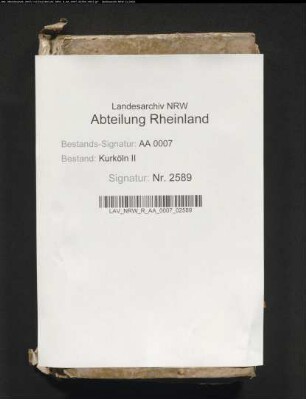 Heberegister der Kellnerei Kempen und Oedt