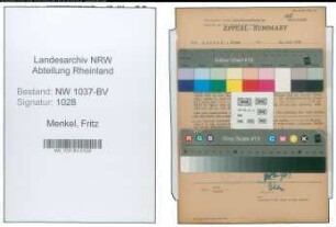 Entnazifizierung Fritz Menkel , geb. 08.06.1904 (Stadtsekretaer)