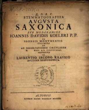 Stemmatographia Avgvsta Saxonica