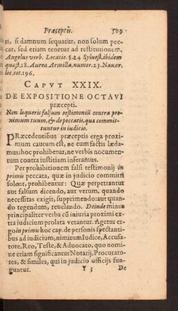Capvt XXIX. De Expositione Octavi praecepti.