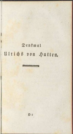 Denkmal Ulrichs von Hutten