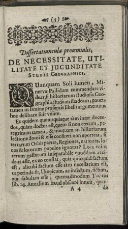 De Necessitate, Utilitate Et Iucunditate Studii Geographici