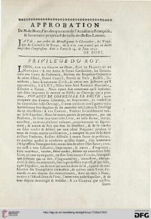 Privilège du Roy
