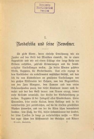 Nordafrika im Lichte der Kulturgeschichte : In gemeinverständl. Darst.