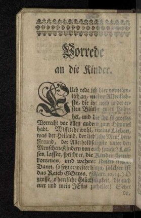 Vorrede an die Kinder.