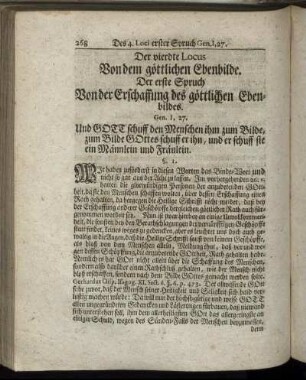 Der vierdte Locus Von dem göttlichen Ebenbilde.