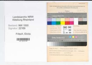 Entnazifizierung Elvira Fritsch, geb. 02.09.1905 (Lehrerin)