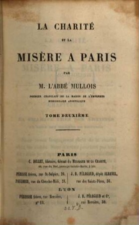 La charité et la misère à Paris, 2
