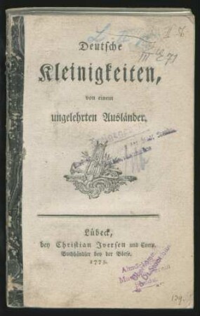 Deutsche Kleinigkeiten : von einem ungelehrten Ausländer
